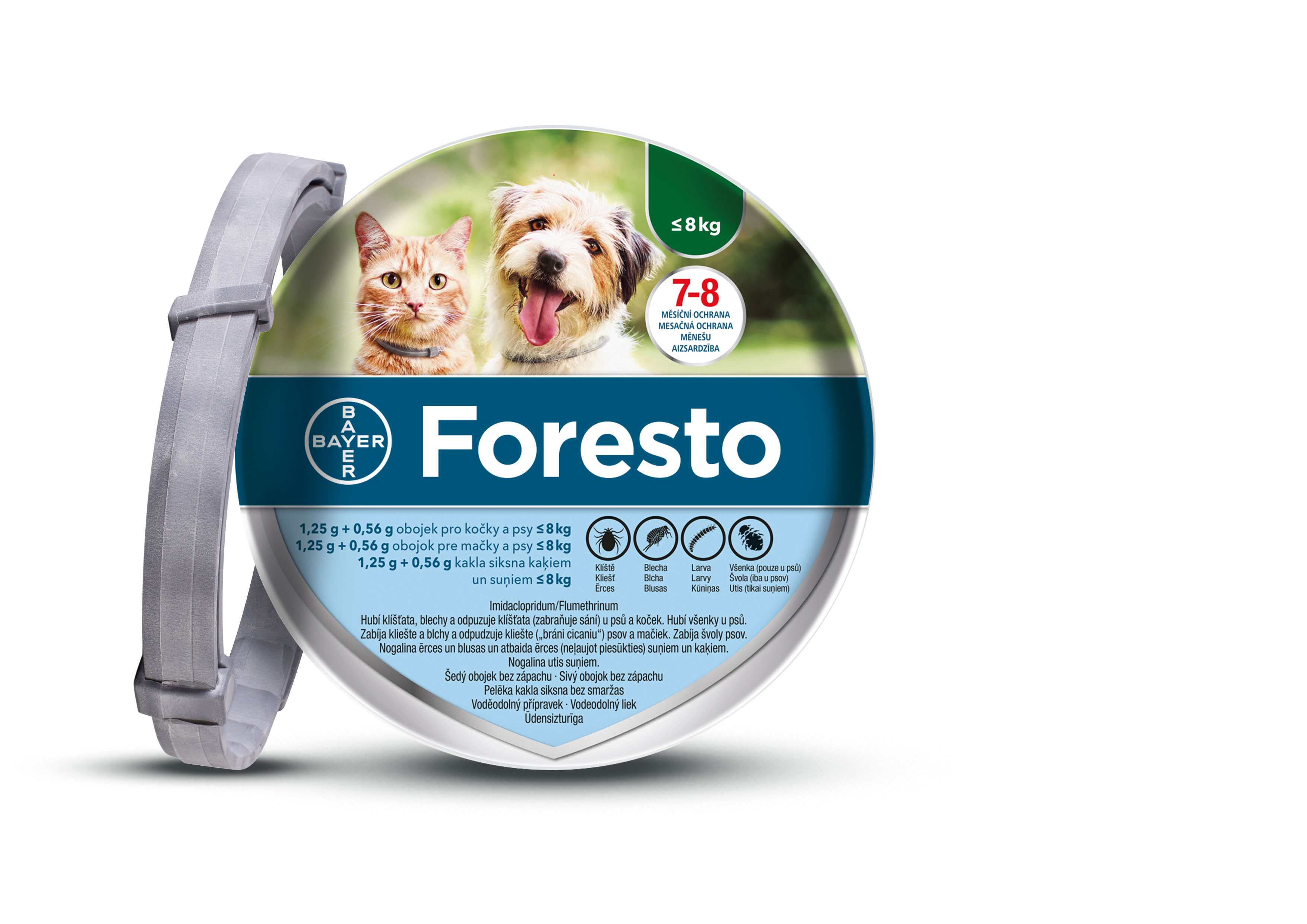 Pred akými parazitmi a na ako dlho ochráni Foresto® vašu mačku?